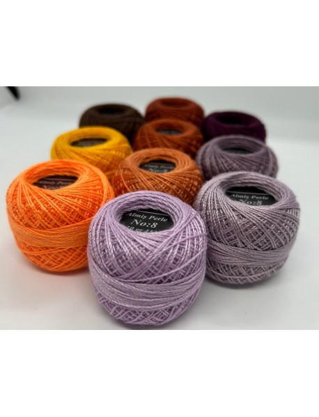  Almiş Perle Etamin-kanaviçe 10'lu Iplik Seti (10 Gr-No:8) Set 10
