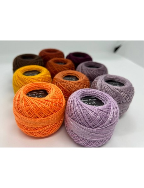  Almiş Perle Etamin-kanaviçe 10'lu Iplik Seti (10 Gr-No:8) Set 10