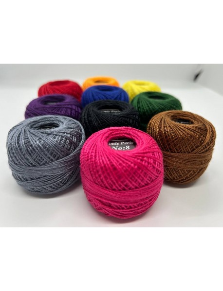  Almiş Perle Etamin-kanaviçe 10'lu Iplik Seti (10 Gr-No:8) Set 1