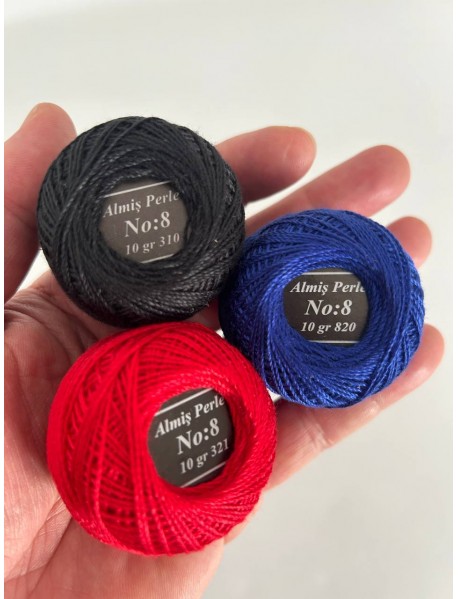  Almiş Perle Etamin-kanaviçe 90'lı Iplik Seti (10 Gr-No:8) 