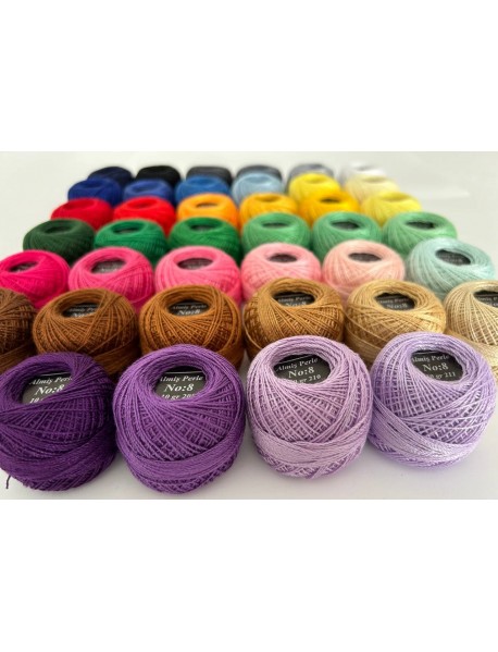  Almiş Perle Etamin-kanaviçe 40'lı Iplik Seti (10 Gr-No:8) 