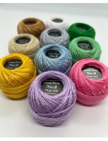  Almiş Perle Etamin-kanaviçe 10'lu Iplik Seti (10 Gr-No:8) Set 2