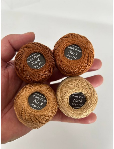  Almiş Perle Etamin-kanaviçe 30'lu Iplik Seti (10 Gr-No:8) 