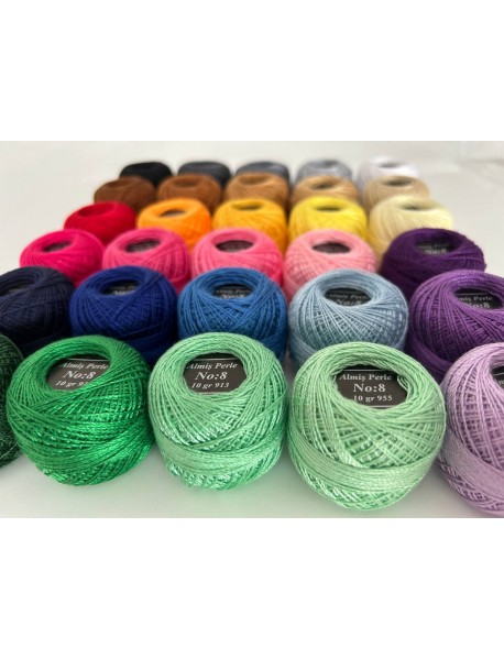  Almiş Perle Etamin-kanaviçe 30'lu Iplik Seti (10 Gr-No:8) 