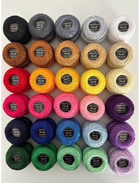  Almiş Perle Etamin-kanaviçe 30'lu Iplik Seti (10 Gr-No:8) 