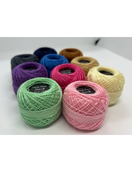 Almiş Perle Etamin-kanaviçe 10'lu Iplik Seti (10 Gr-No:8) Set 3