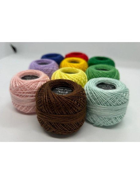  Almiş Perle Etamin-kanaviçe 10'li Iplik Seti (10 Gr-No:8) Set 4