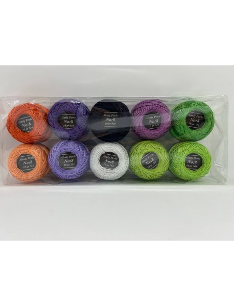  Almiş Perle Etamin-kanaviçe 10'lu Iplik Seti (10 Gr-No:8) Set 5
