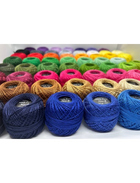  Almiş Perle Etamin-kanaviçe 60'lı Iplik Seti (10 Gr-No:8) 