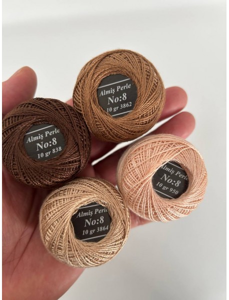  Almiş Perle Etamin-kanaviçe 60'lı Iplik Seti (10 Gr-No:8) 
