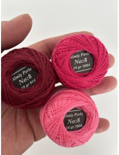  Almiş Perle Etamin-kanaviçe 70'li Iplik Seti (10 Gr-No:8) 