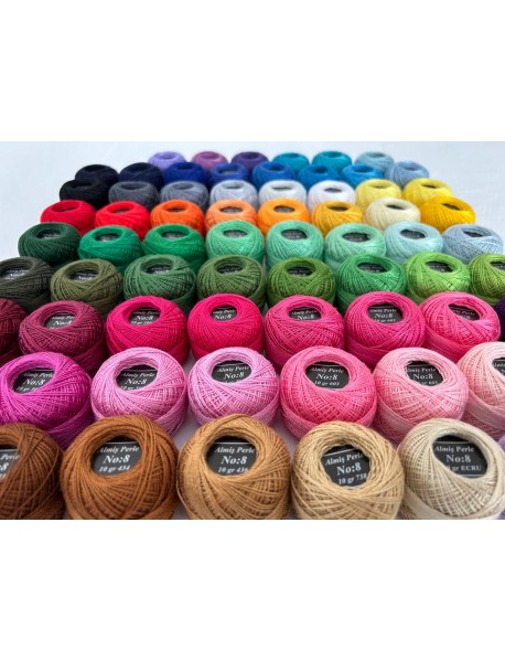  Almiş Perle Etamin-kanaviçe 70'li Iplik Seti (10 Gr-No:8) 
