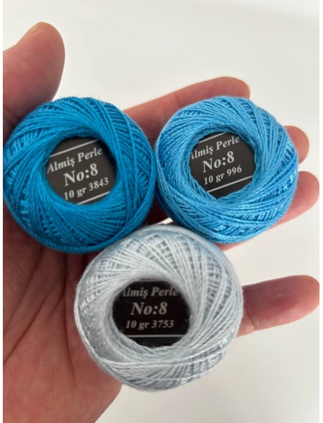  Almiş Perle Etamin-kanaviçe 10'lu Iplik Seti (10 Gr-No:8) Set 7