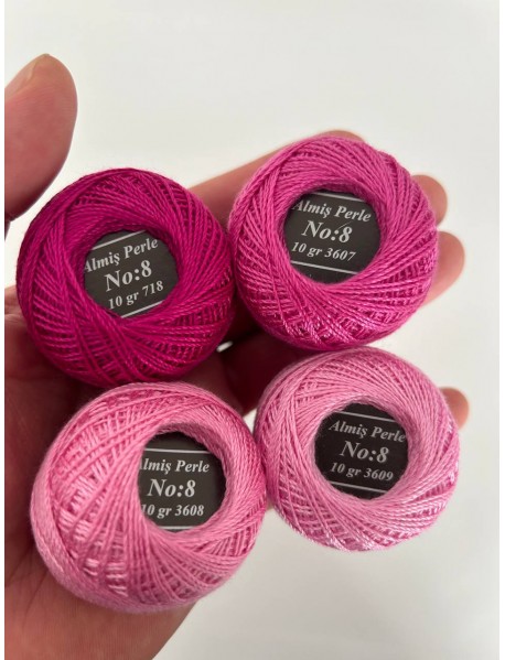  Almiş Perle Etamin-kanaviçe 10'lu Iplik Seti (10 Gr-No:8) Set 7