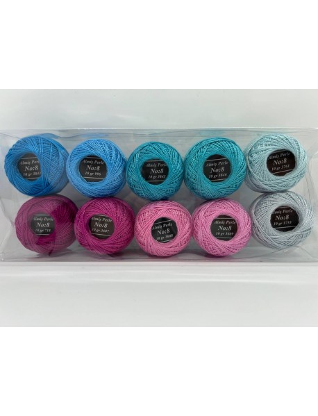  Almiş Perle Etamin-kanaviçe 10'lu Iplik Seti (10 Gr-No:8) Set 7