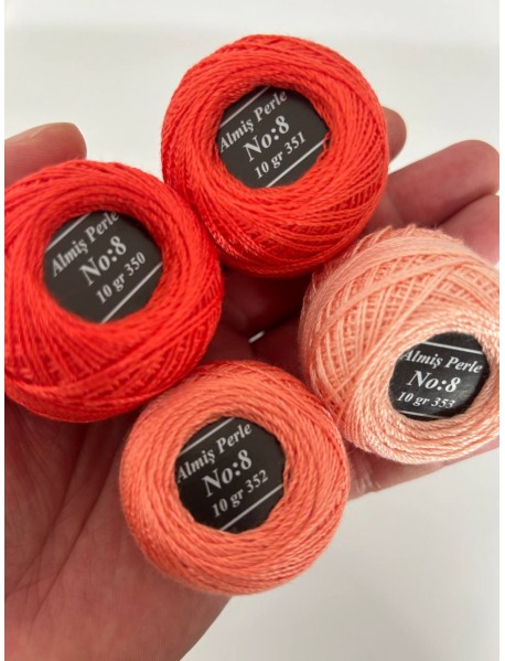  Almiş Perle Etamin-kanaviçe 80'li Iplik Seti (10 Gr-No:8) 
