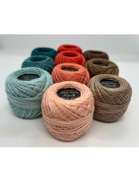  Almiş Perle Etamin-kanaviçe 10'lu Iplik Seti (10 Gr-No:8) Set 8