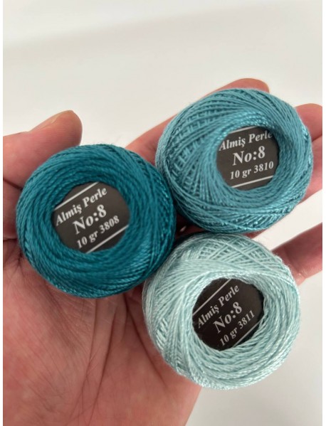  Almiş Perle Etamin-kanaviçe 10'lu Iplik Seti (10 Gr-No:8) Set 8