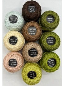  Almiş Perle Etamin-kanaviçe 10'lu Iplik Seti (10 Gr-No:8) Set 9