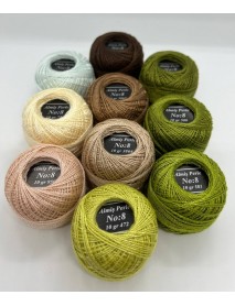  Almiş Perle Etamin-kanaviçe 10'lu Iplik Seti (10 Gr-No:8) Set 9