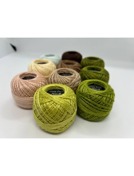  Almiş Perle Etamin-kanaviçe 10'lu Iplik Seti (10 Gr-No:8) Set 9