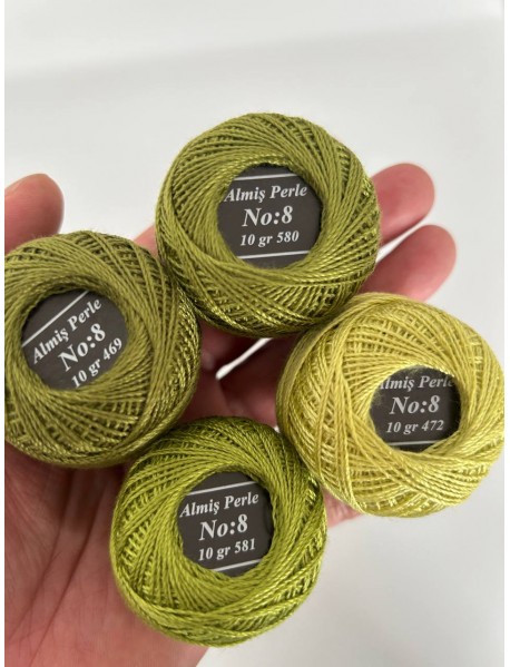 Almiş Perle Etamin-kanaviçe 10'lu Iplik Seti (10 Gr-No:8) Set 9