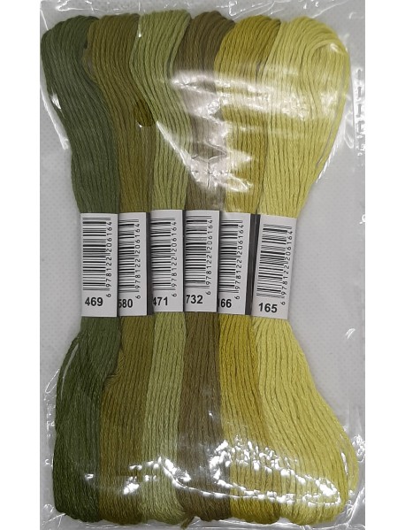 Almiş 6 Farklı Renk Etamin Kanaviçe Bileklik Brezilya Nakış Ipi 469  165